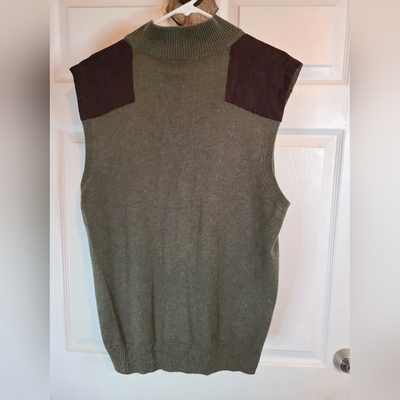 Geoffrey Beene Men's Classic Sleeveless full zip Vest, Size: Large Color: Green - Picture 13 of 13